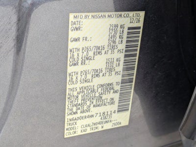 2017 Nissan Frontier SV V6