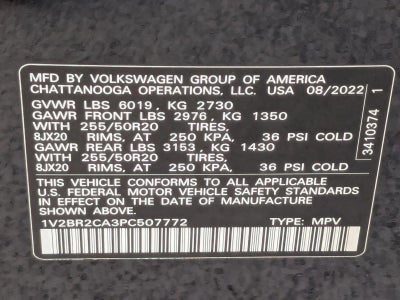 2023 Volkswagen Atlas 3.6L V6 SEL