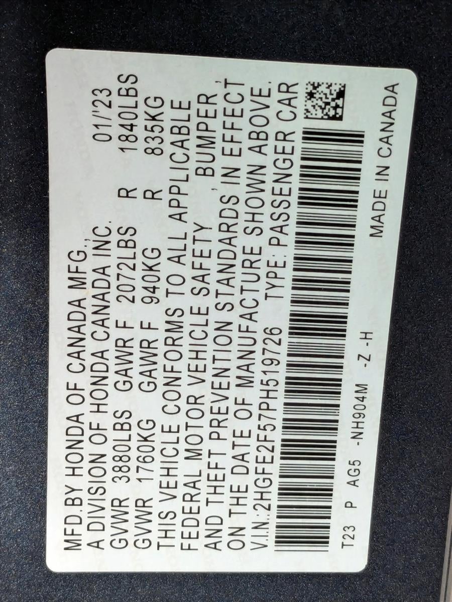 2023 Honda Civic Sedan Sport