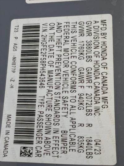 2023 Honda Civic Sedan Sport