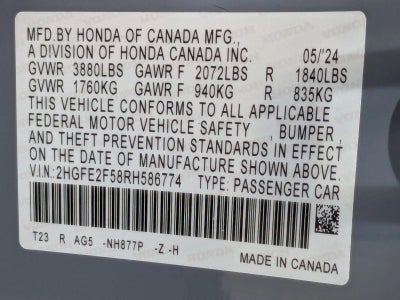 2024 Honda Civic Sedan Sport