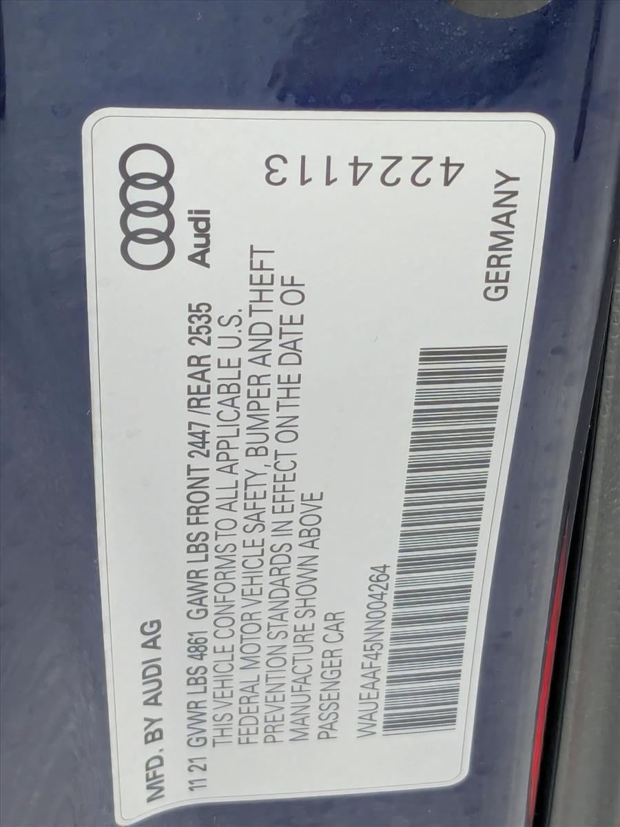 2022 Audi A4 Premium Plus 45 TFSI S line quattro S tronic