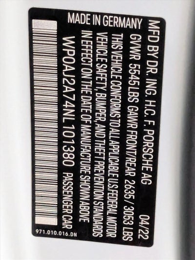 2022 Porsche Panamera Base