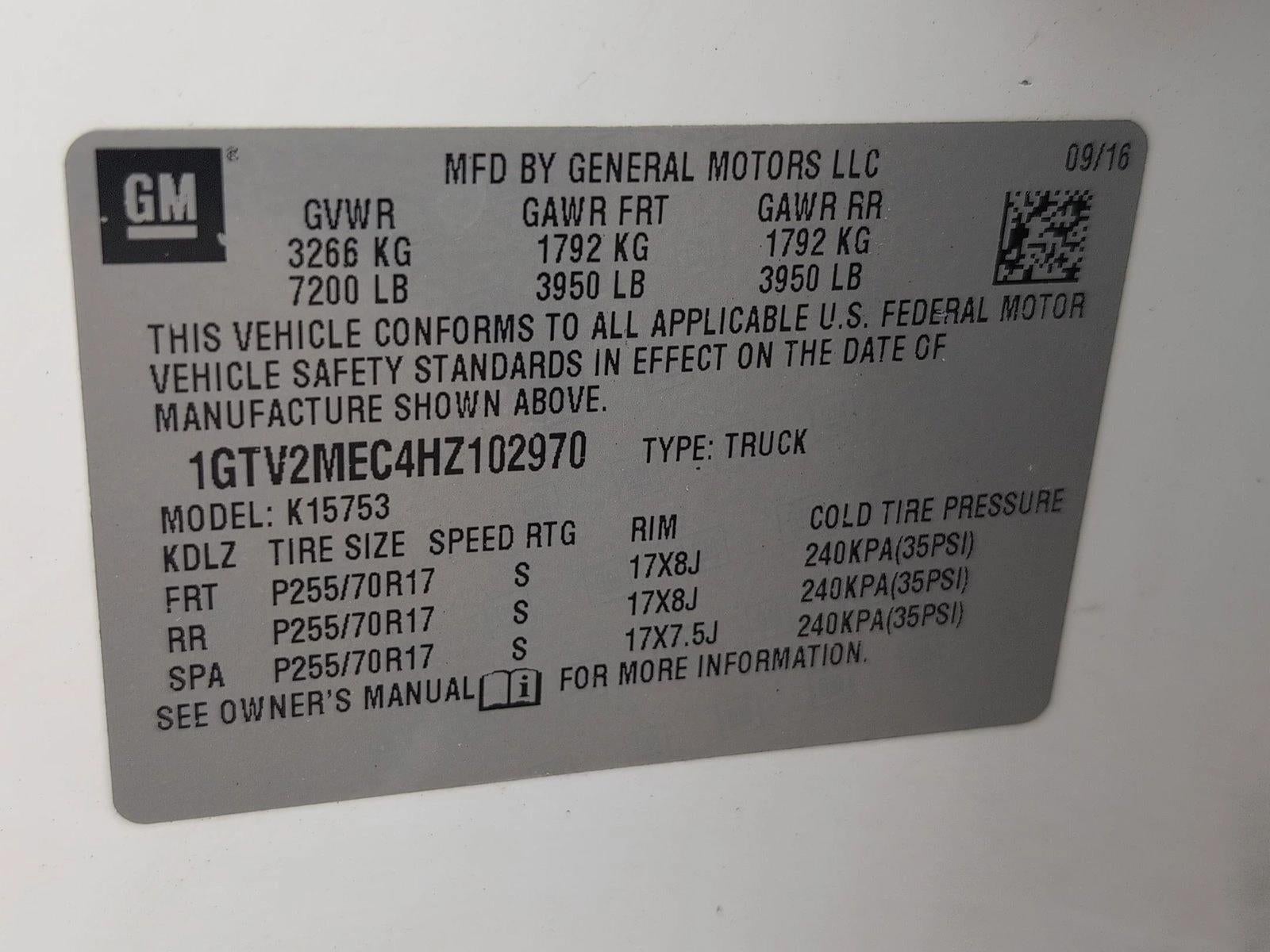 2017 GMC Sierra 1500 SLE