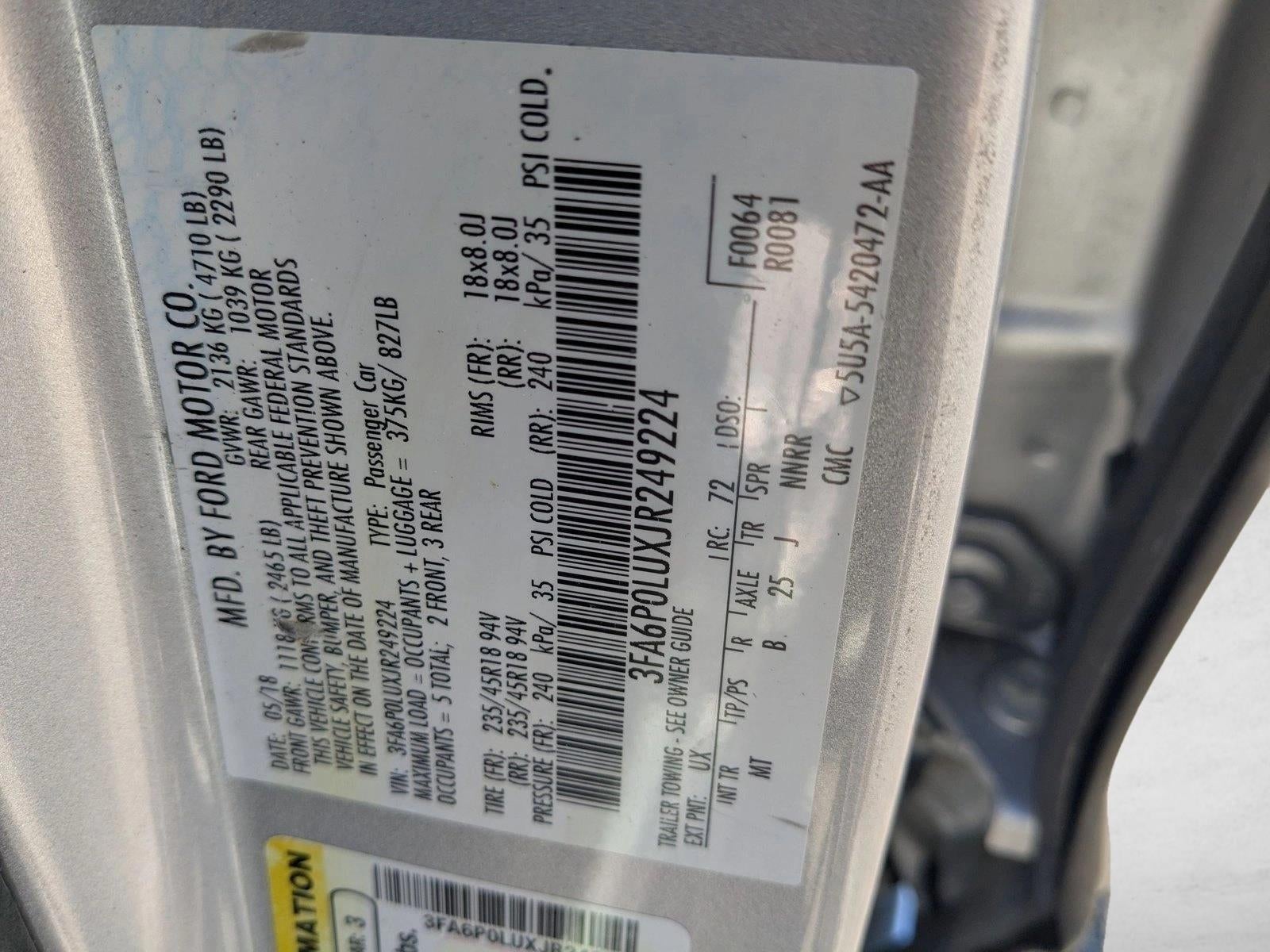 2018 Ford Fusion Hybrid SE