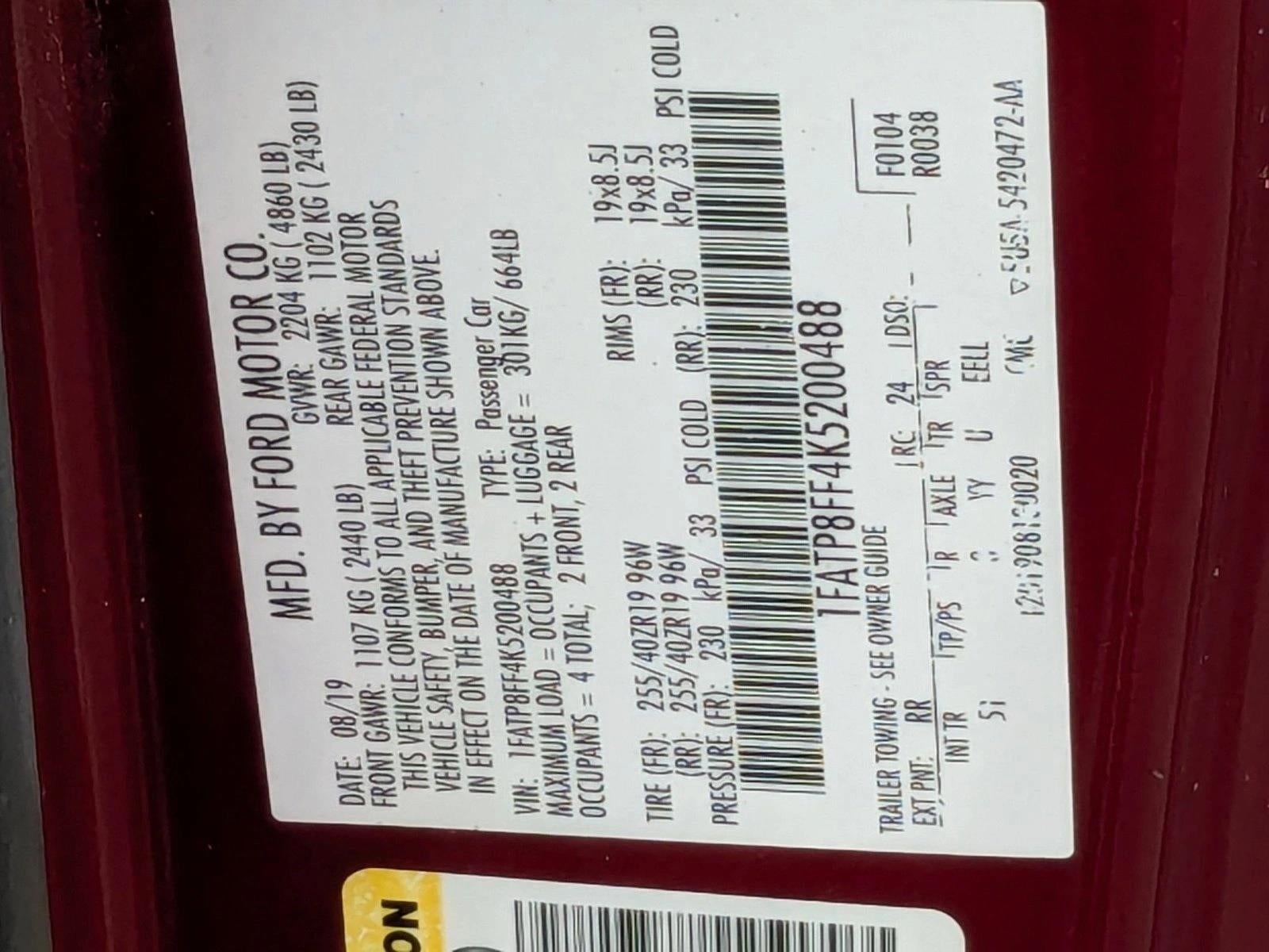 2019 Ford Mustang GT Premium