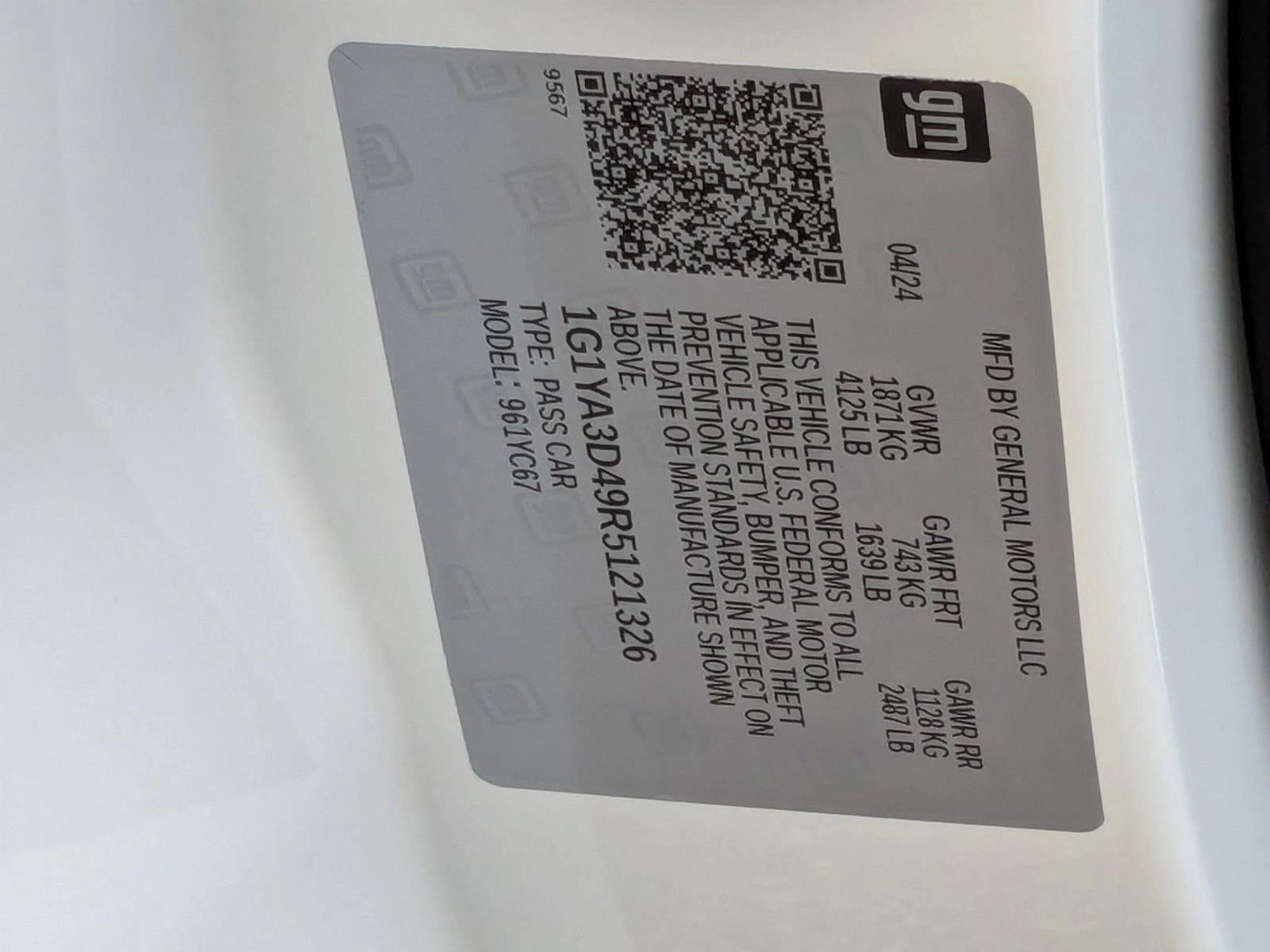 2024 Chevrolet Corvette Stingray 1LT