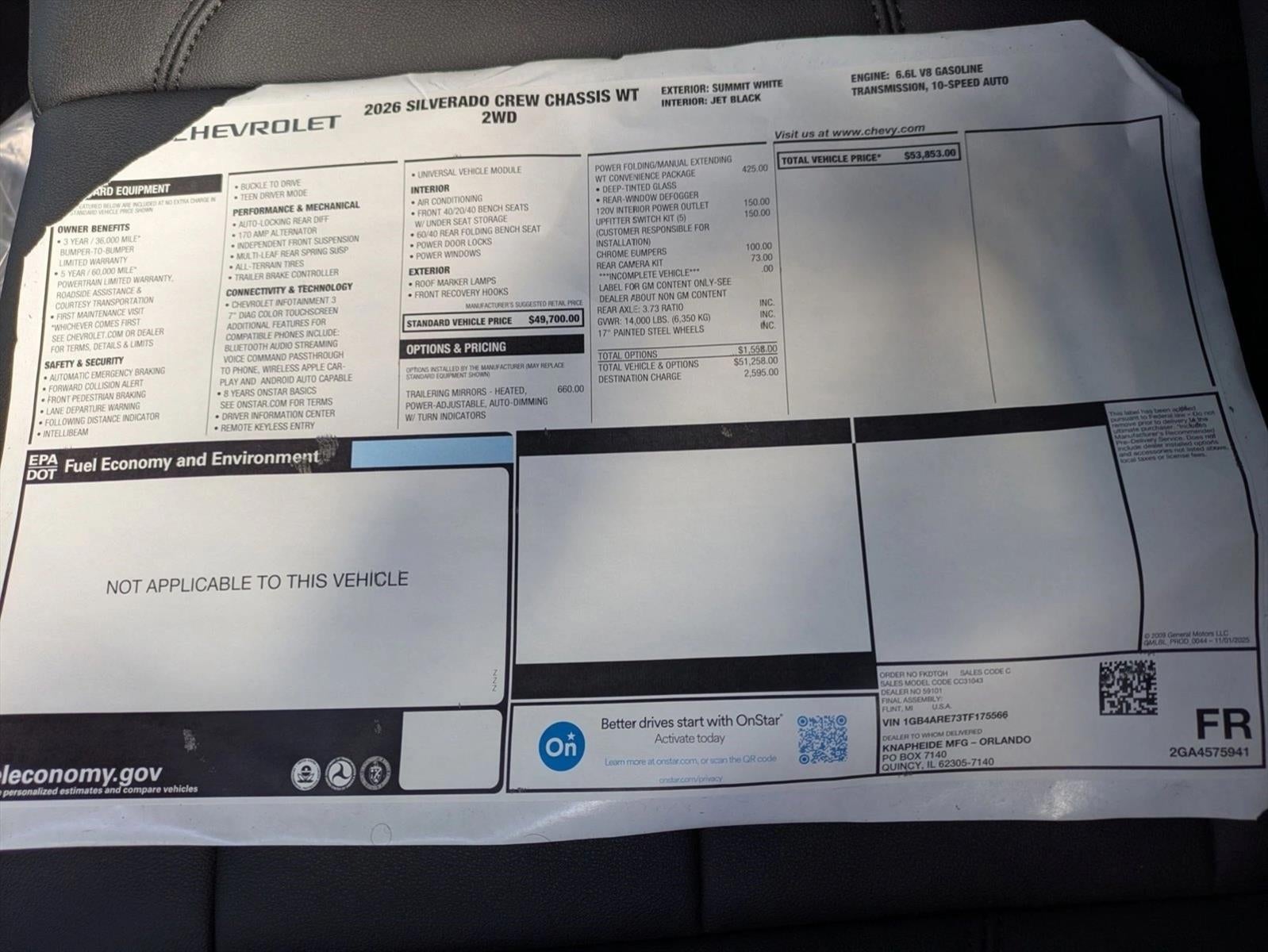 2026 Chevrolet Silverado 3500 HD Chassis Cab Work Truck