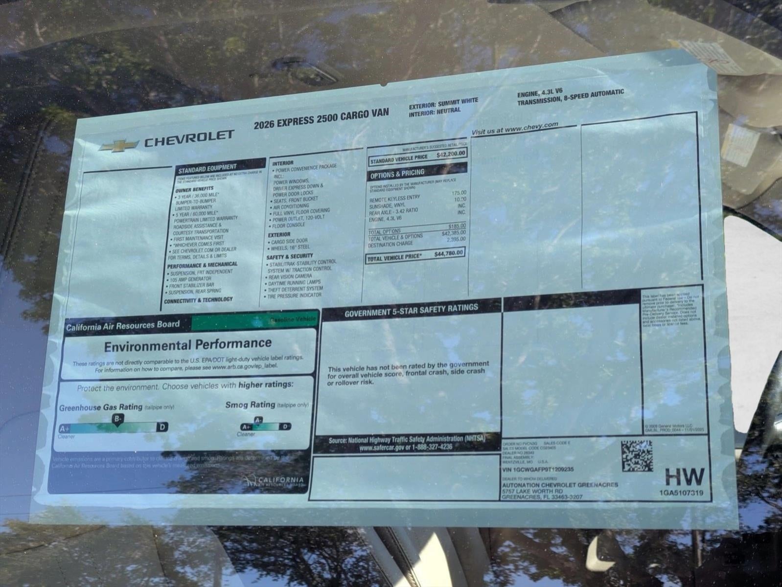 2026 Chevrolet Express Cargo Base