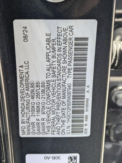2024 Honda Accord Hybrid EX-L