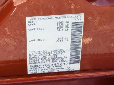 2021 Nissan Altima 2.5 SR