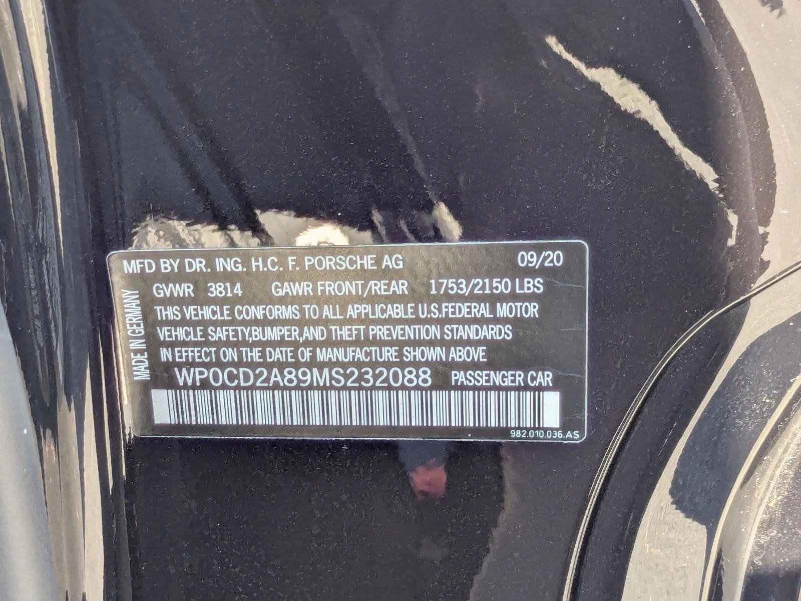 2021 Porsche 718 Boxster GTS 4.0