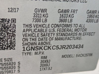 2018 Chevrolet Tahoe 4WD Premier