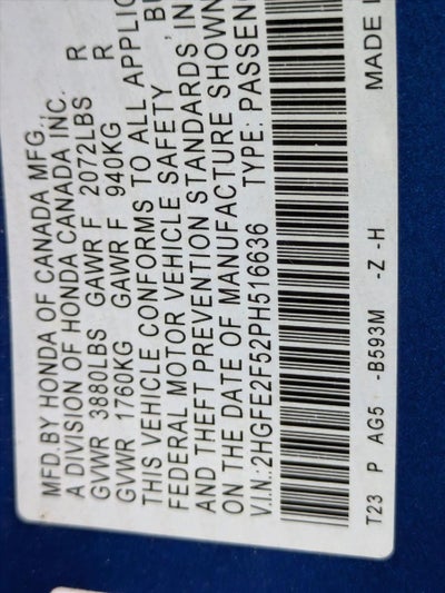 2023 Honda Civic Sedan Sport CVT