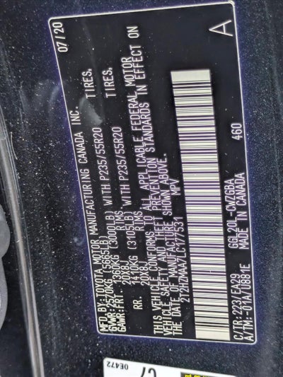 2020 Lexus RX 350 FWD