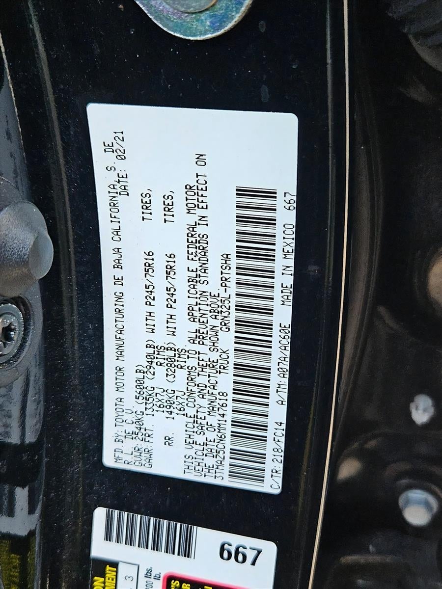 2021 Toyota Tacoma 2WD 2WD SR5 Double Cab 5' Bed V6 AT (GS)