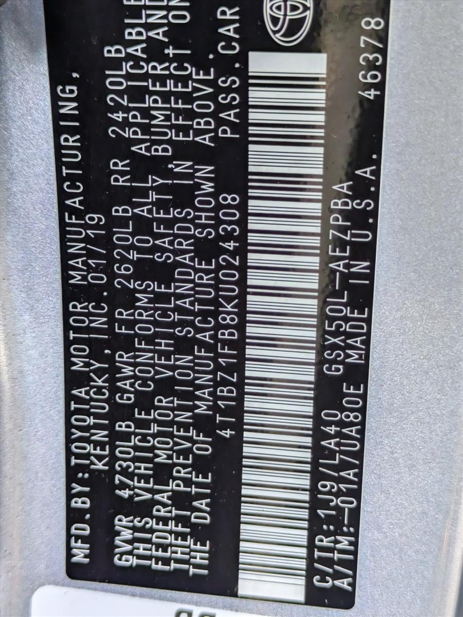 2019 Toyota Avalon Limited (Natl)