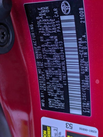 2020 Toyota Camry TRD V6 Auto (Natl)