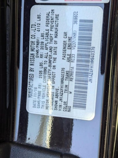 2017 Nissan 370Z Roadster Touring Sport Auto