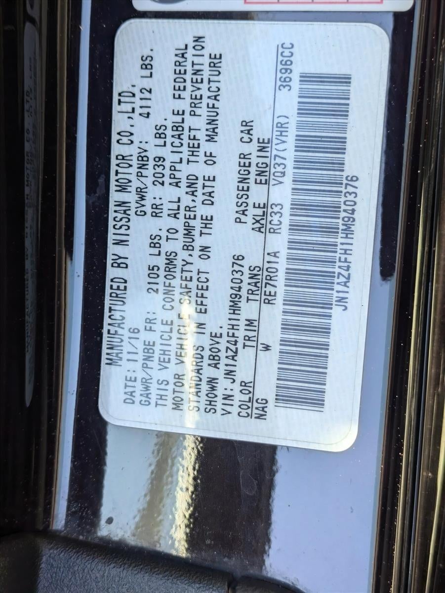 2017 Nissan 370Z Roadster Touring Sport Auto