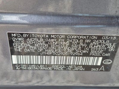2013 Lexus IS 250 4dr Sport Sdn Auto RWD