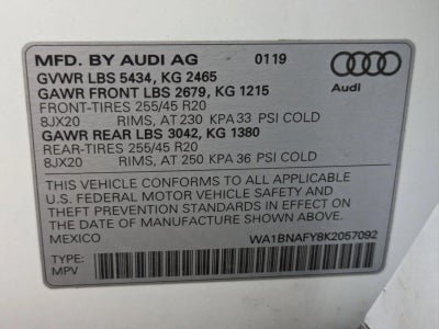 2019 Audi Q5 Premium Plus 45 TFSI quattro