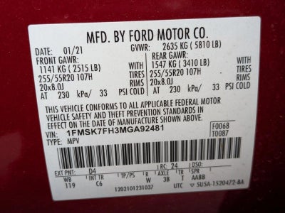 2021 Ford Explorer Limited RWD