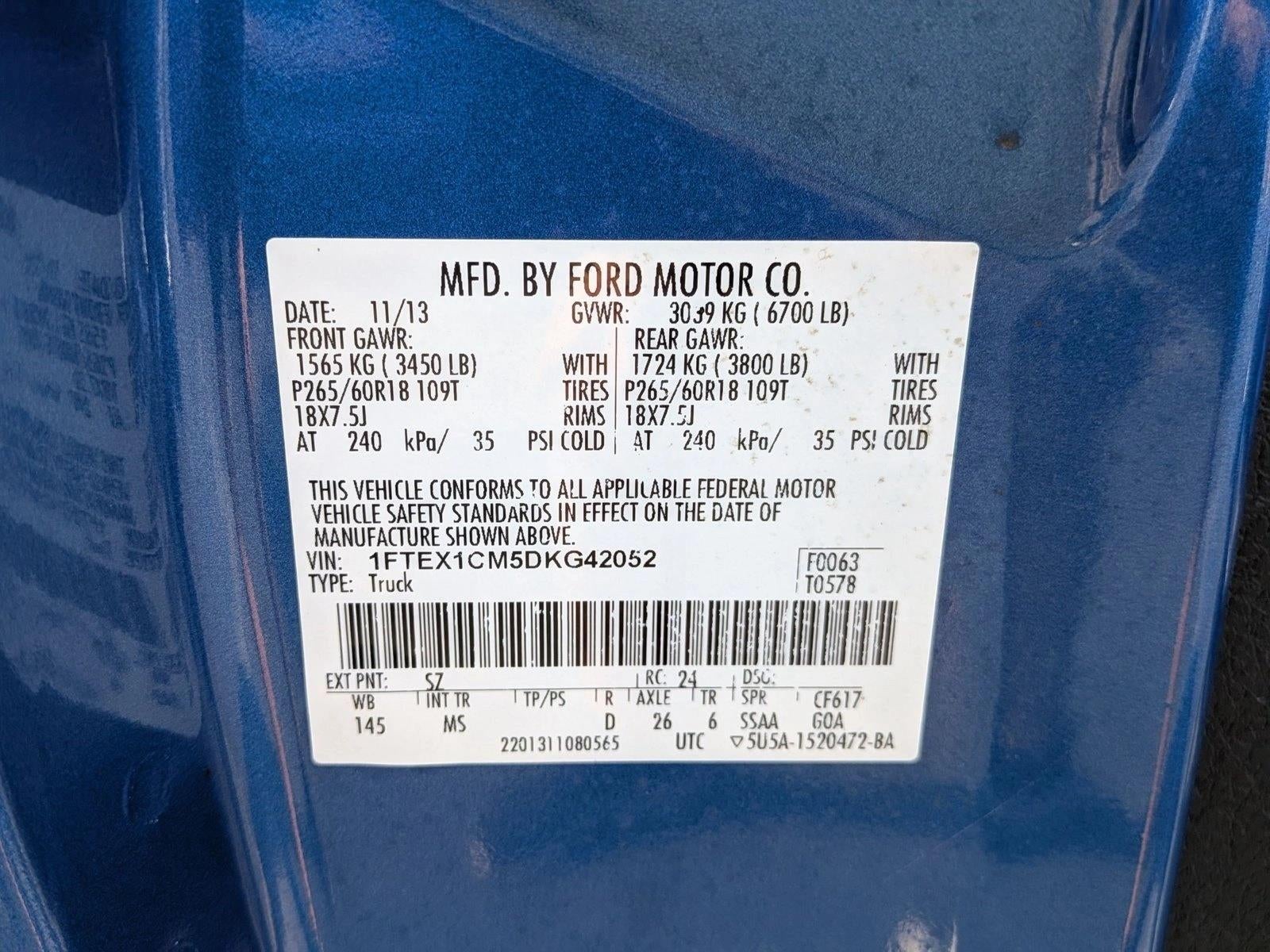 2013 Ford F-150 2WD SuperCab 6-1/2 Ft Box XLT