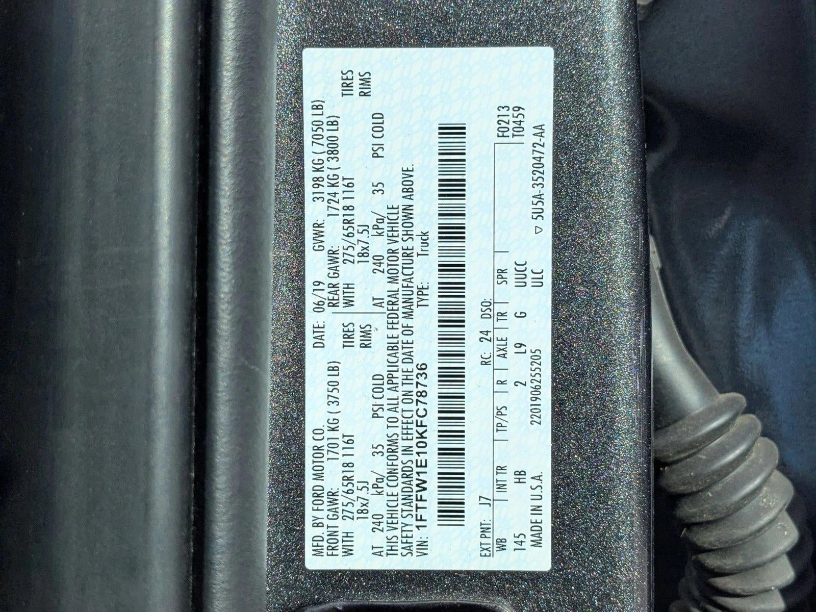 2019 Ford F-150 LARIAT 4WD SuperCrew 5.5' Box