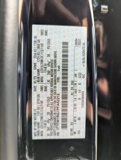 2023 Ford F-150 Raptor 4WD SuperCrew 5.5' Box