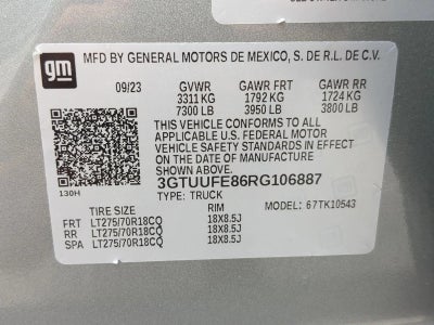 2024 GMC Sierra 1500 Crew Cab Short Box 4-Wheel Drive AT4X