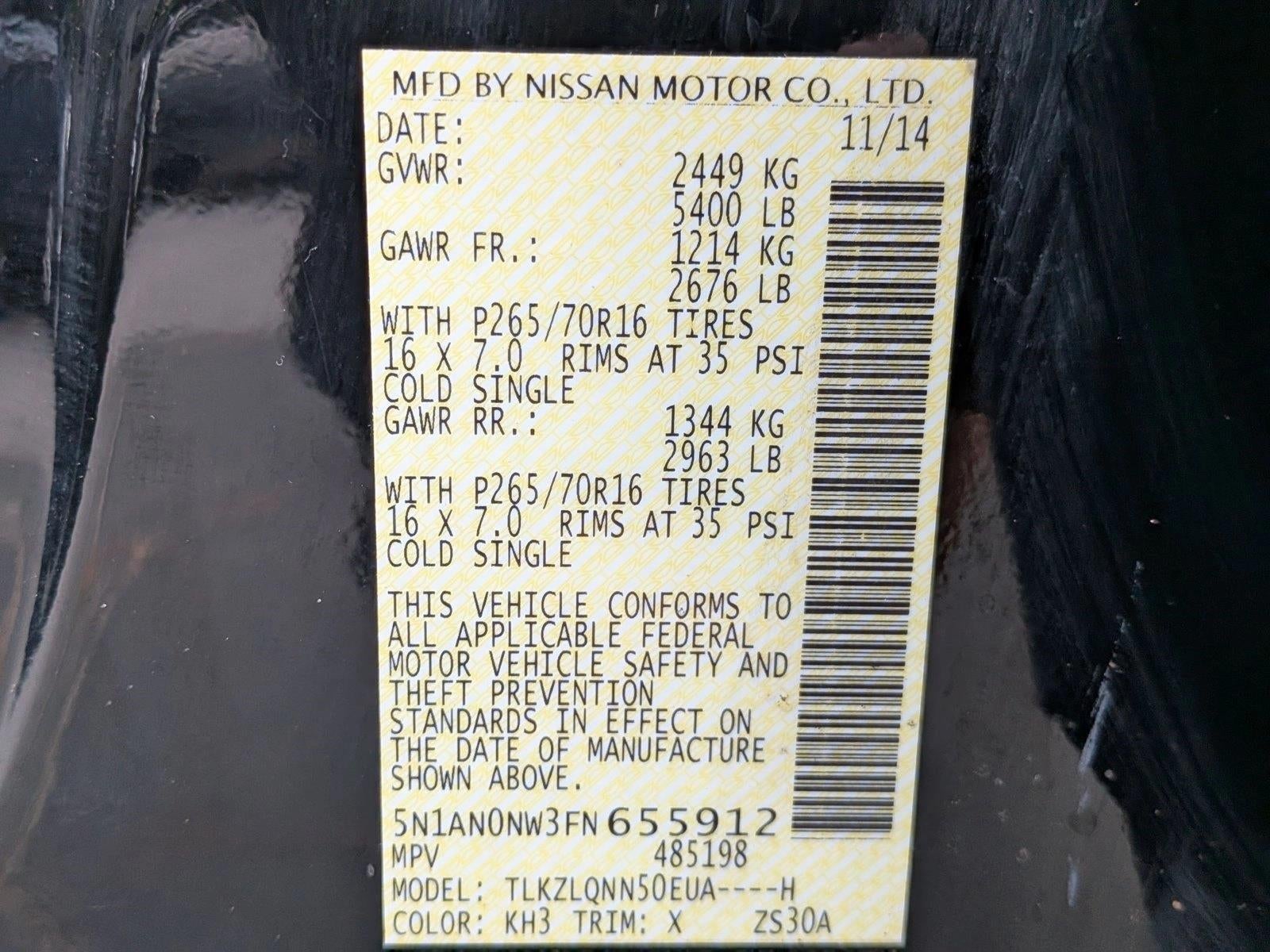 2015 Nissan Xterra 4WD 4dr Auto X