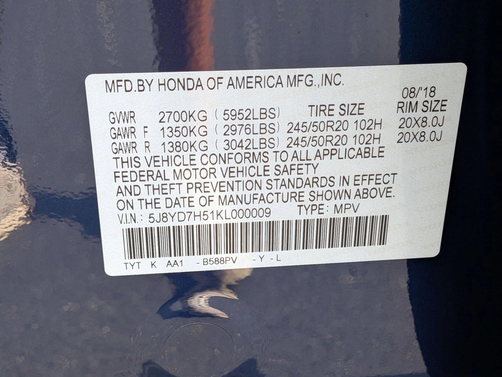 2019 Acura MDX SH-AWD Sport Hybrid w/Technology Pkg