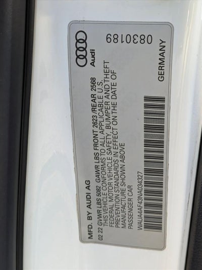 2022 Audi S4 Sedan Premium 3.0 TFSI quattro