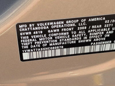 2017 Volkswagen Passat 1.8T S Auto