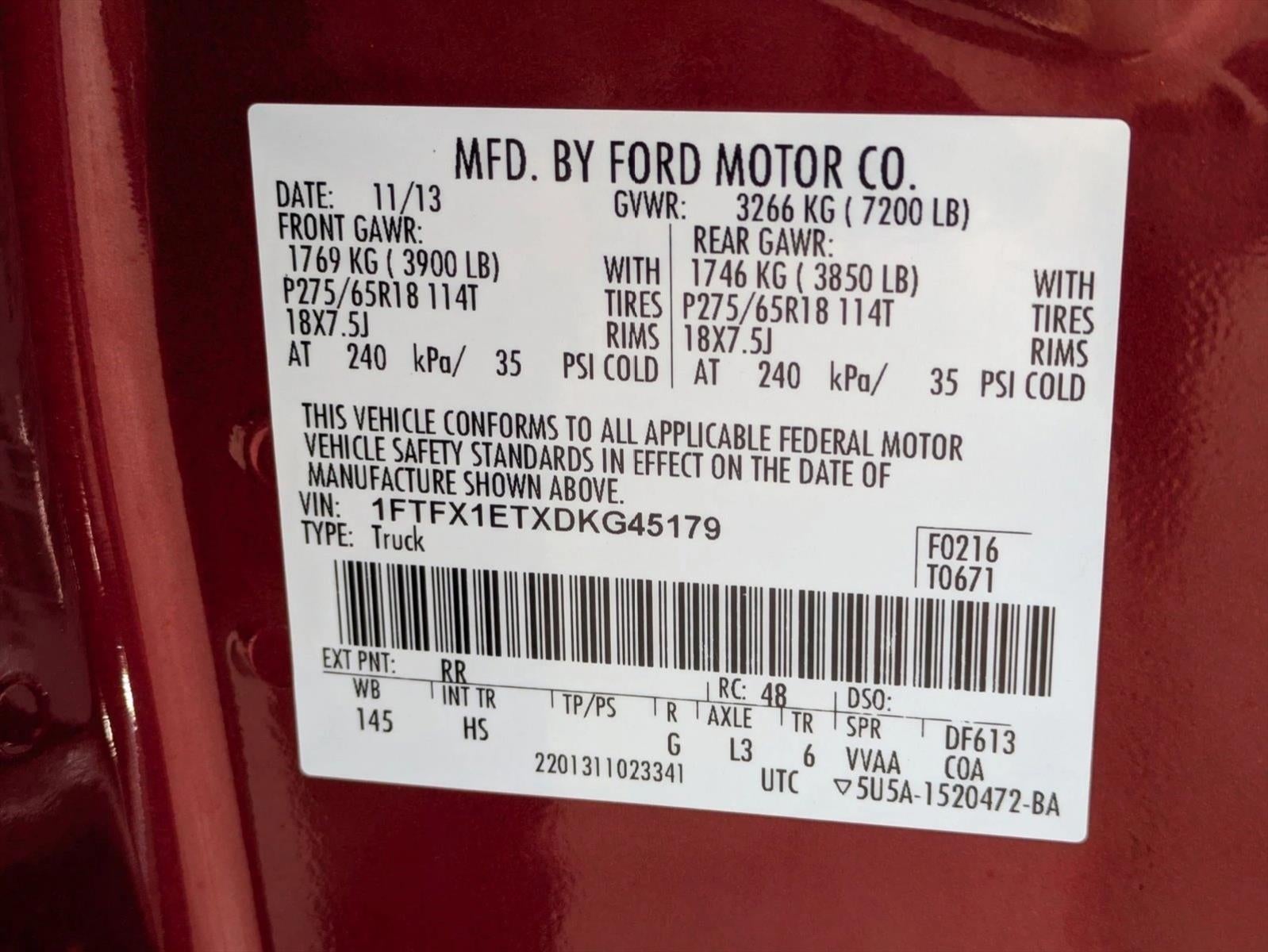 2013 Ford F-150 4WD SuperCab 6-1/2 Ft Box Lariat