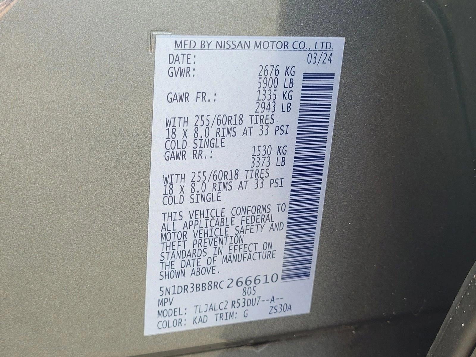 2024 Nissan Pathfinder SV 2WD