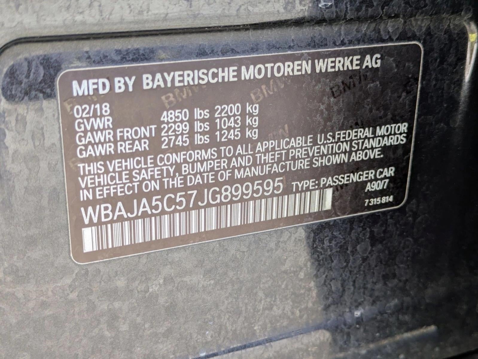 2018 BMW 530i Sedan