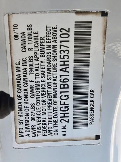 2010 Honda Civic Coupe LX Automatic