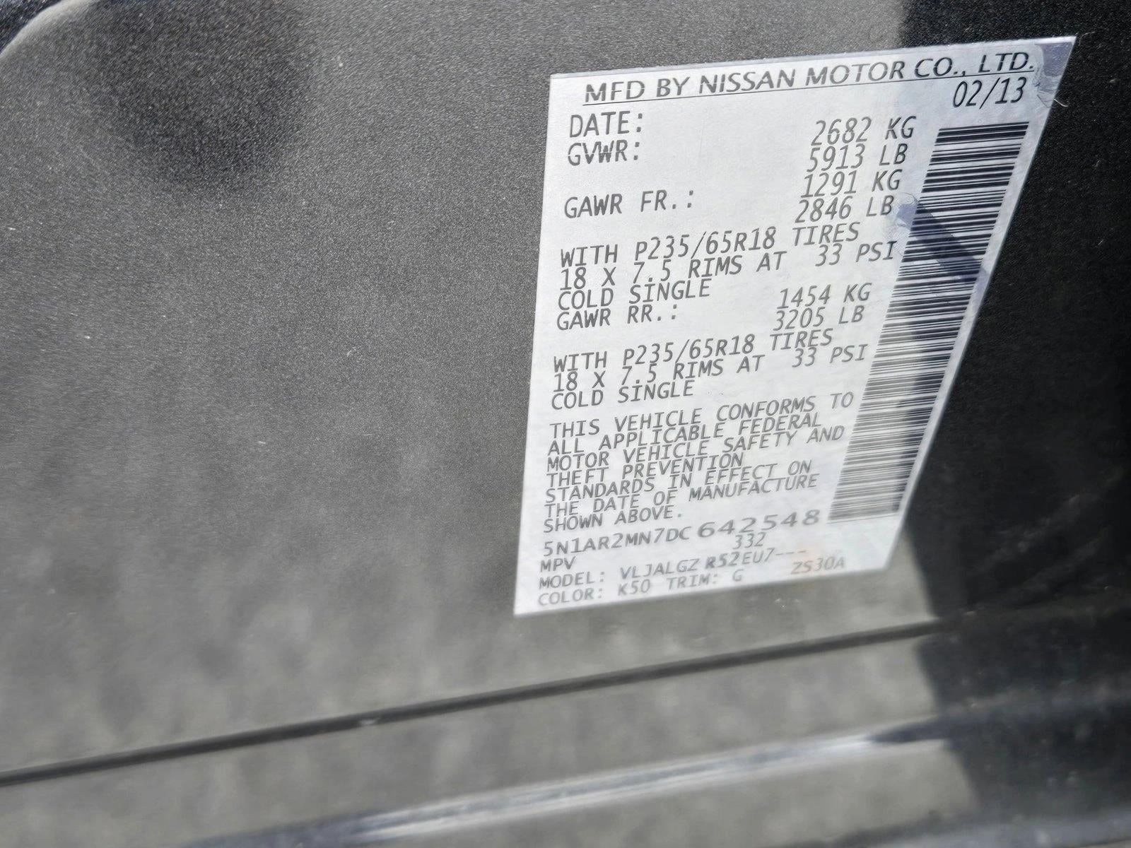 2013 Nissan Pathfinder 2WD 4dr SL