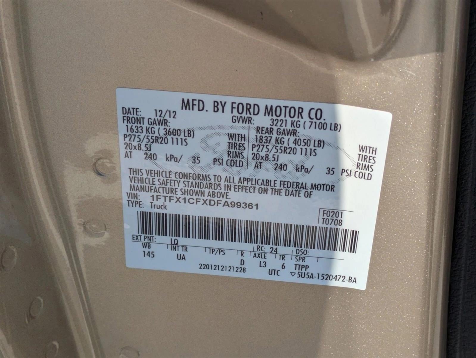 2013 Ford F-150 2WD SuperCab 6-1/2 Ft Box XLT