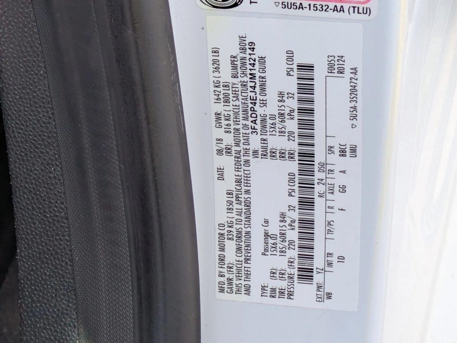 2018 Ford Fiesta SE Hatch
