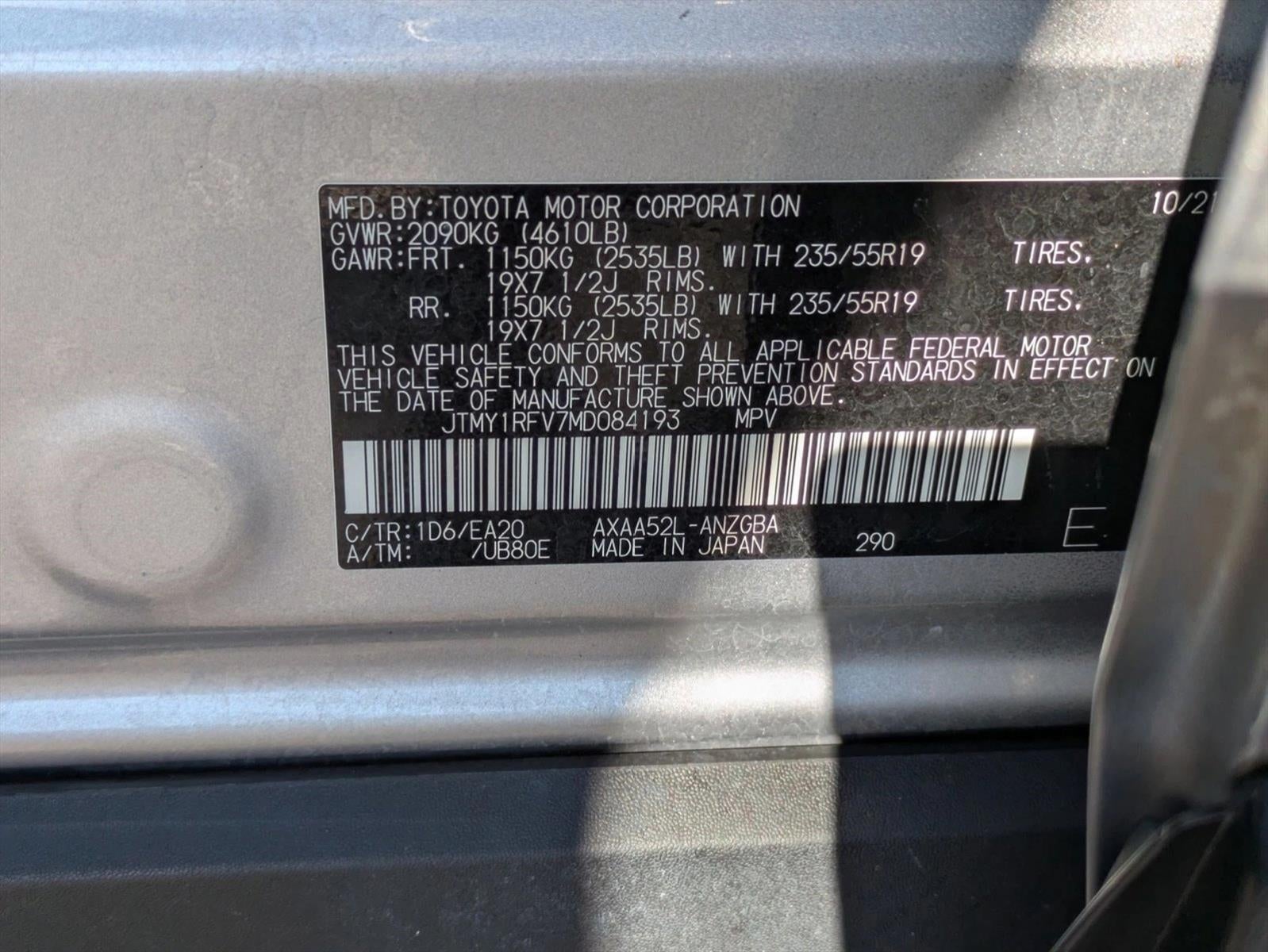 2021 Toyota RAV4 Limited FWD (Natl)