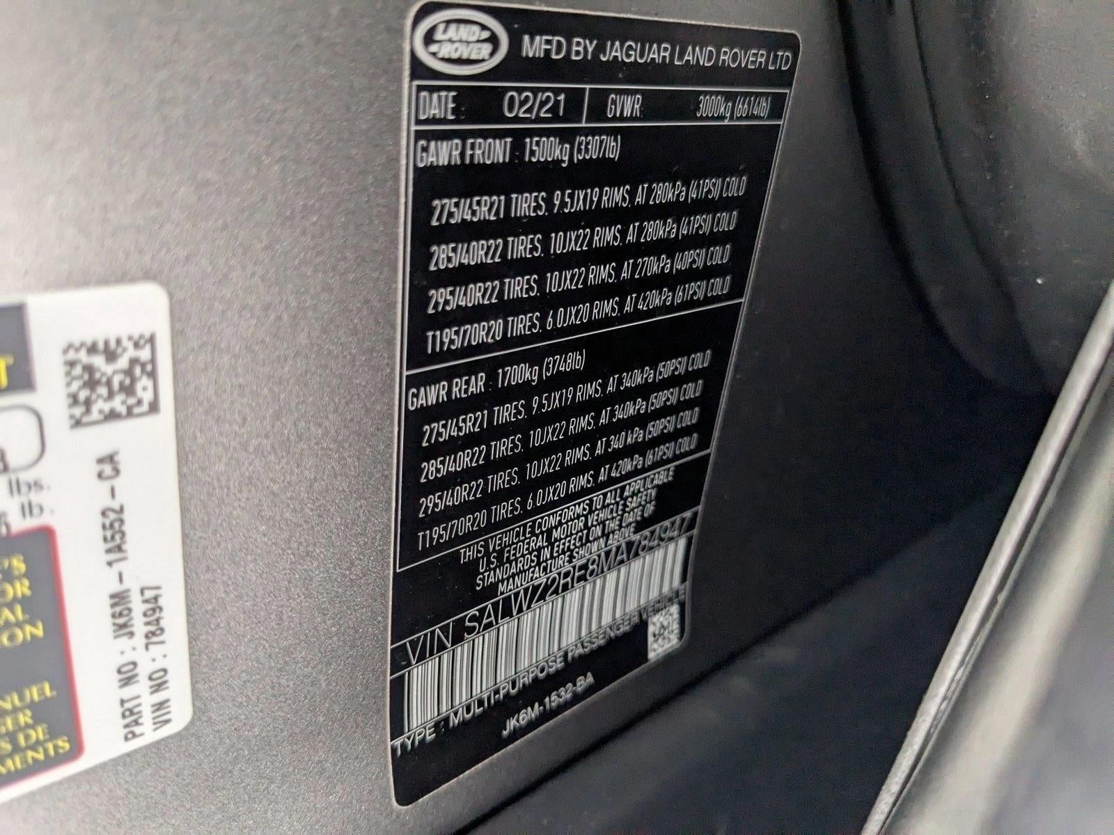 2021 Land Rover Range Rover Sport V8 Supercharged SVR