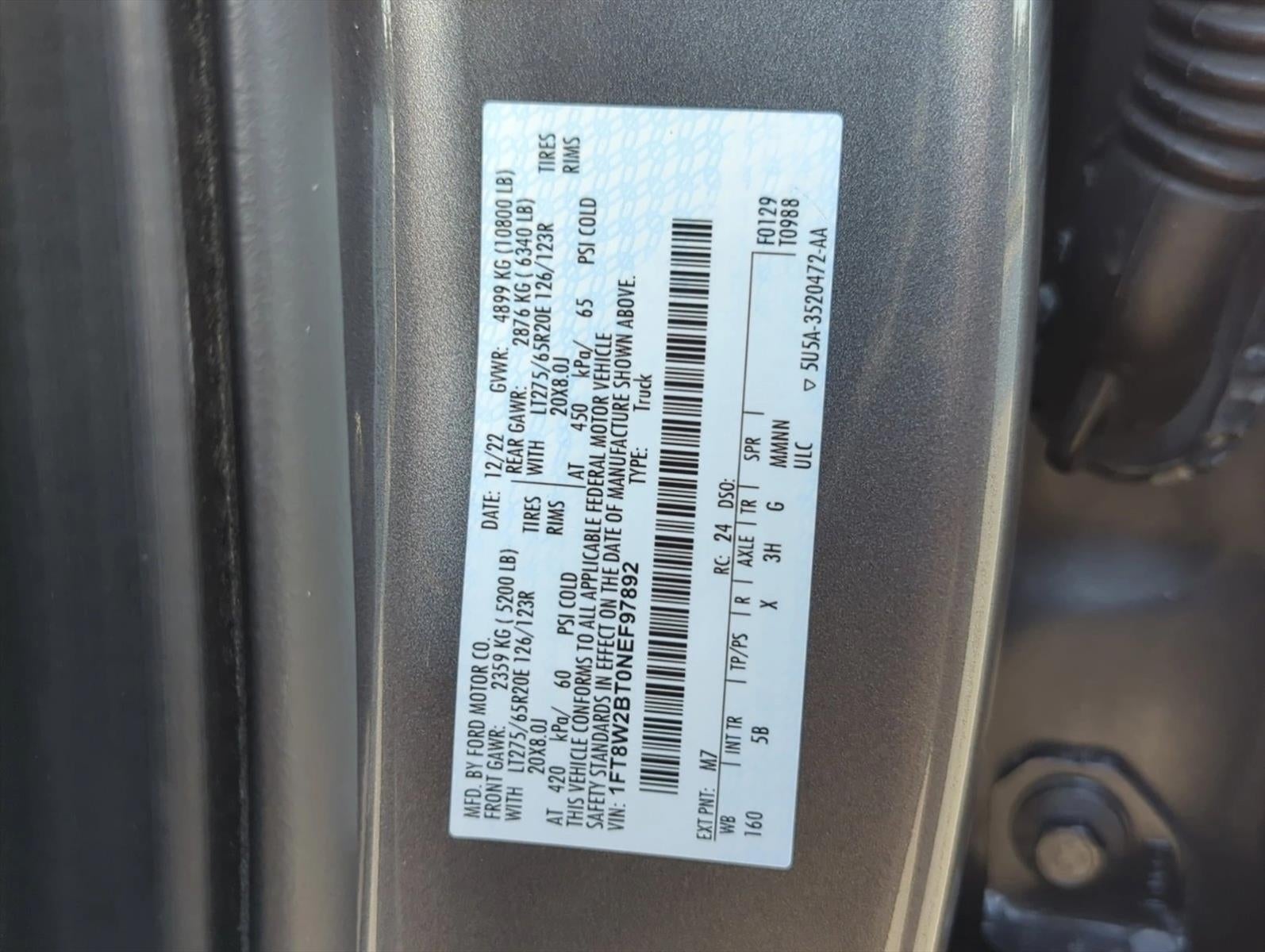 2022 Ford Super Duty F-250 SRW LARIAT 4WD Crew Cab 6.75' Box