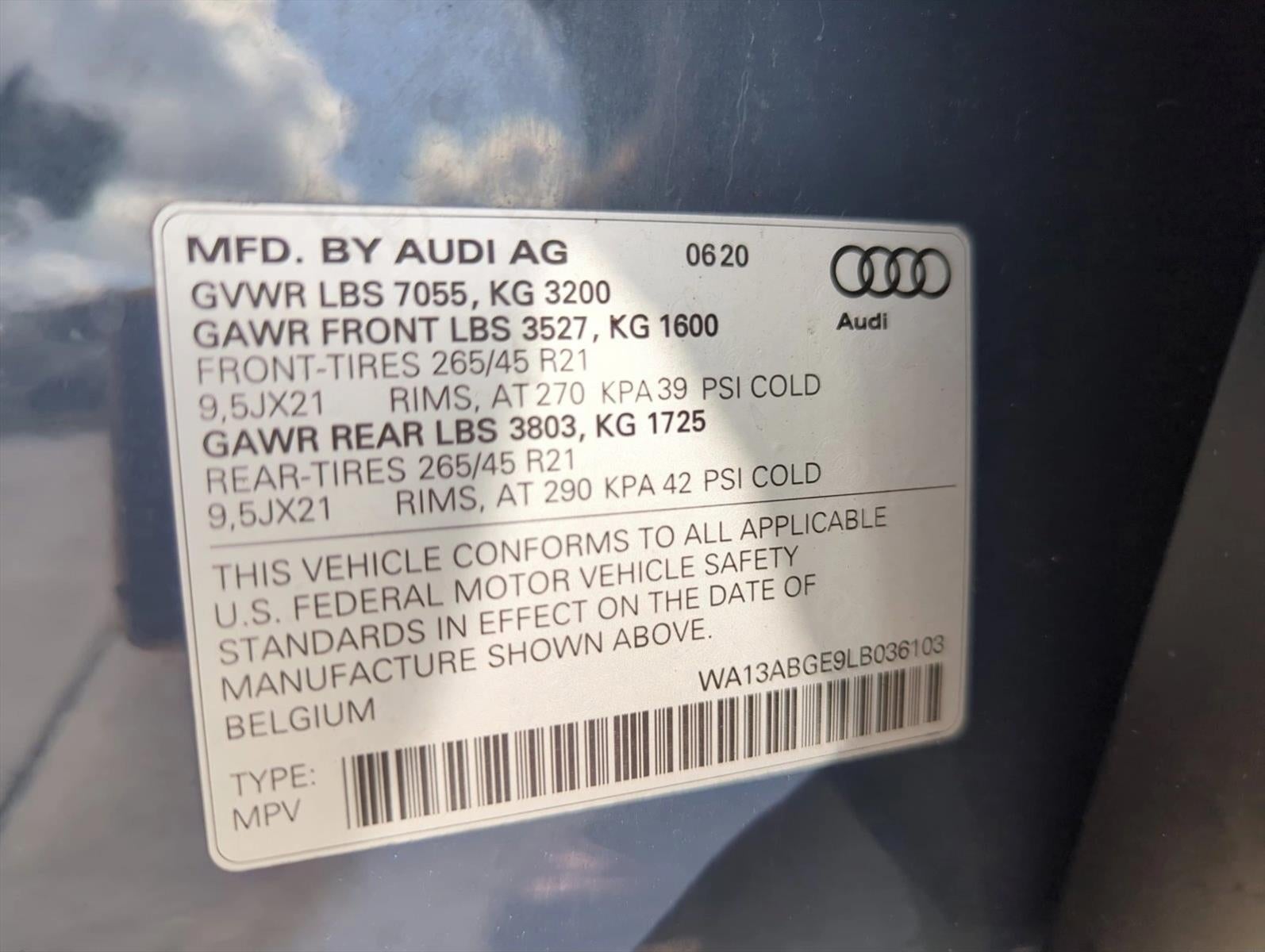 2020 Audi e-tron Sportback Prestige quattro