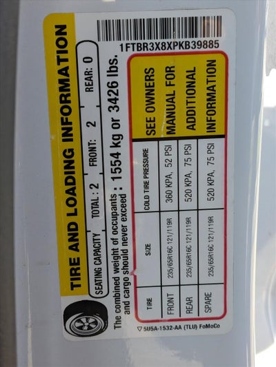 2023 Ford Transit Cargo Van T-250 148" EL Hi Rf 9070 GVWR RWD