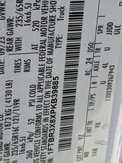 2023 Ford Transit Cargo Van T-250 148" EL Hi Rf 9070 GVWR RWD