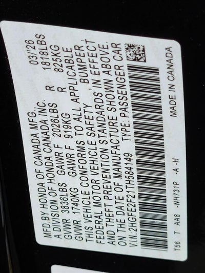 2026 Honda Civic Sedan LX CVT