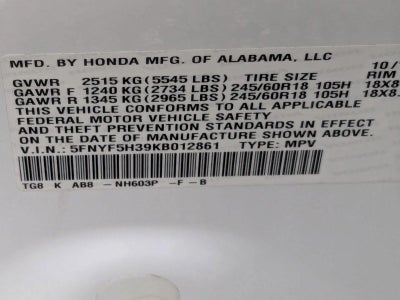 2019 Honda Pilot EX 2WD